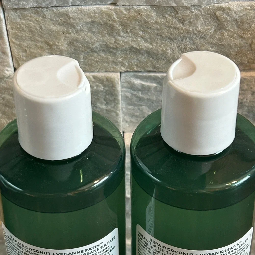 Dove RE+AL Repair Coconut Vegan Keratin Shampoo 10oz 2pk Sulfate Free Haircare